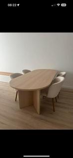 Beige/licht hout mooie ovale eettafel, Huis en Inrichting, Tafels | Eettafels, Vijf personen of meer, Ovaal, Nieuw, 200 cm of meer