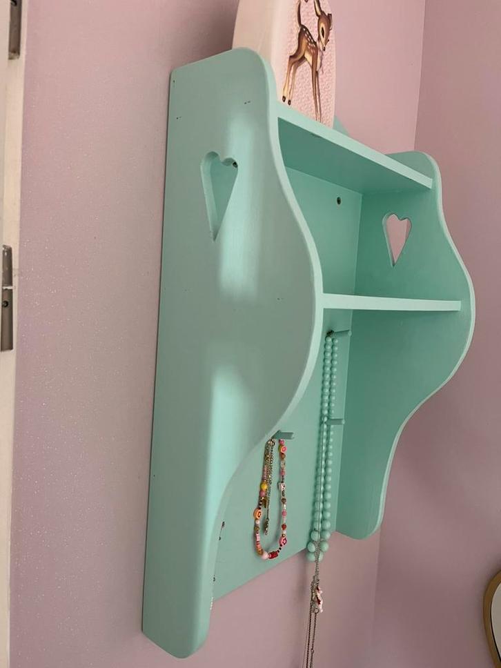 Tof wandmeubel baby kinderkamer boven commode mintgroen, Huis en Inrichting, Woonaccessoires | Kapstokken, Zo goed als nieuw, Minder dan 100 cm
