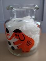 Vintage pot met oranje olifanten, Huis en Inrichting, Keuken | Servies, Ophalen of Verzenden, Zo goed als nieuw, Glas, Overige stijlen