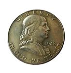 * 1948D  - Mooie Half Dollar Franklin , maar wel VALS **, Postzegels en Munten, Munten | Amerika, Losse munt, Verzenden, Noord-Amerika