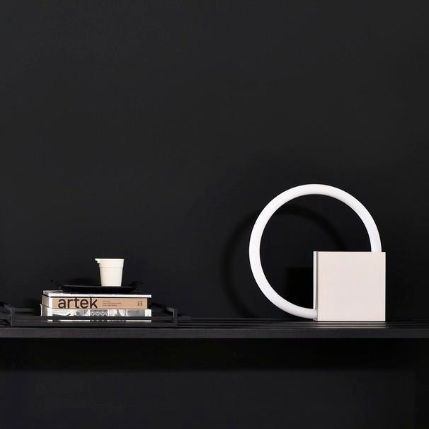 TC-6 Cirkellamp | Aldo van den Nieuwelaar | LED | Dimbaar, Huis en Inrichting, Lampen | Tafellampen, Nieuw, Minder dan 50 cm, Kunststof