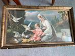 Vintage religieuze prent met gouden lijst, Antiek en Kunst, Kunst | Schilderijen | Klassiek, Ophalen of Verzenden