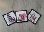 3 zwarte lijstjes 16,5x16,5 cm lijsten fotolijsten Feng shui, Ophalen of Verzenden, Zo goed als nieuw, Minder dan 50 cm, Minder dan 50 cm