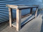 Oppottafel sidetable plantentafel tuintafel antraciet hout, Tuin en Terras, Tuinmeubel-accessoires, Nieuw, Ophalen of Verzenden