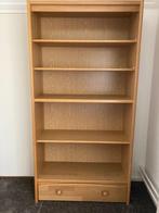 boekenkast, open kast met planken en grote lade, Huis en Inrichting, Kasten | Boekenkasten, 25 tot 50 cm, Gebruikt, 200 cm of meer