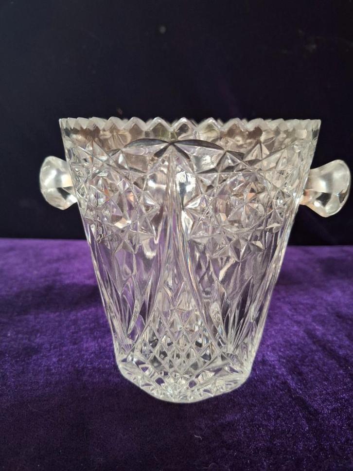 Vintage Geslepen Kristallen Vaas/IJsemmer, Antiek en Kunst, Antiek | Glas en Kristal, Ophalen of Verzenden