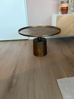 Gouden Salontafel met Gebruikerssporen, Huis en Inrichting, Tafels | Salontafels, Ophalen of Verzenden, Gebruikt, Rond, Metaal