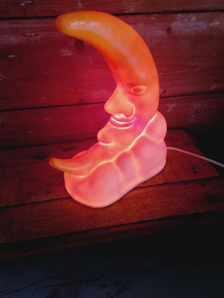 Vintage Heico Germany maan lamp, Kinderen en Baby's, Kinderkamer | Inrichting en Decoratie, Lamp, Ophalen of Verzenden