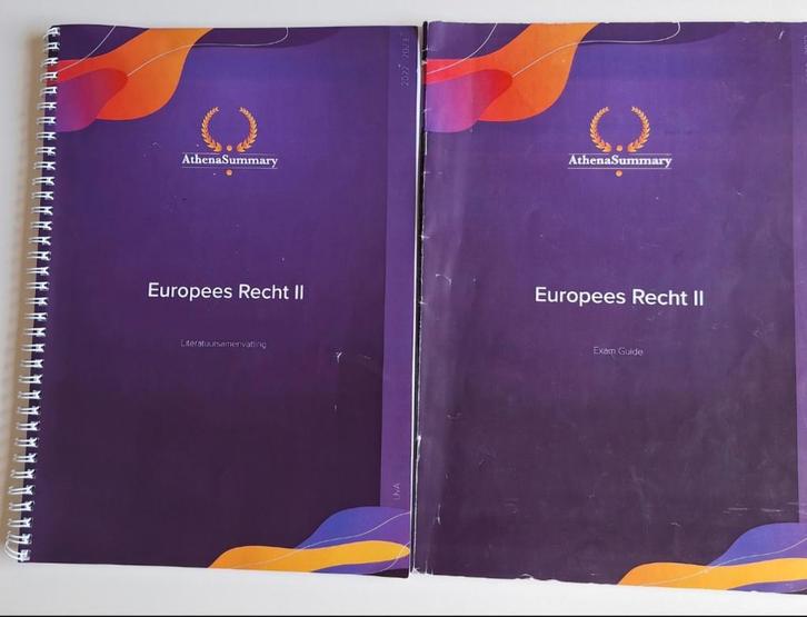 Europees Recht AthenaSummary UvA+samvat+Exam, Boeken, Studieboeken en Cursussen, Zo goed als nieuw, WO, Ophalen of Verzenden