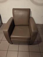 Comfortabele echt lederen fauteuil., Ophalen, Minder dan 75 cm, Leer, Zo goed als nieuw