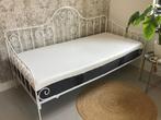 Wit spijlenbed, Ophalen, 85 tot 100 cm, Gebruikt, Lattenbodem