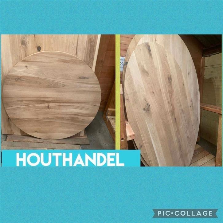 mooie EIKEN TAFELBLADDEN ovaal | rond, Huis en Inrichting, Tafels | Kaptafels, Nieuw, Minder dan 100 cm, 100 tot 150 cm, Ophalen of Verzenden