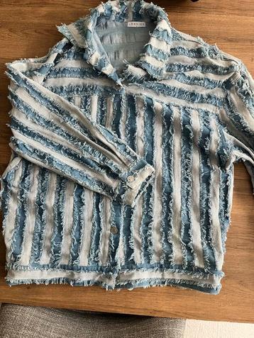 Loavies blouse spijker/stof franje maat S beschikbaar voor biedingen