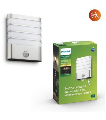 Philips Raccoon buitenwandlamp met sensor 1 lichts RVS beschikbaar voor biedingen