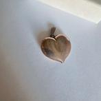 Oude bedel groot hart zilveren gekeurd, Sieraden, Tassen en Uiterlijk, Antieke sieraden, Verzenden, Zilver, Hanger
