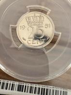 Zeldzaam kwartje 1951 PR63 PCGS, Postzegels en Munten, Munten | Nederland, Koningin Juliana, Zilver, 25 cent, Ophalen of Verzenden