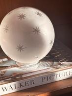 Art Deco lampenkap frosted glas met sterretjes, Ophalen of Verzenden