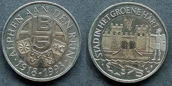 Alphen a/d Rijn 1993, Postzegels en Munten, Penningen en Medailles, Verzenden, Overige materialen, Nederland