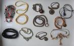 11 kettingen vintage, art deco, glas, halfedelstenen, plasti, Sieraden, Tassen en Uiterlijk, Antieke sieraden, Overige materialen