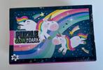 Glow in the dark puzzle unicorns, Ophalen of Verzenden, Meer dan 50 stukjes, Zo goed als nieuw, 4 tot 6 jaar