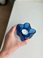 Iittala Alvar Aalto blue candle holder, Huis en Inrichting, Woonaccessoires | Kandelaars en Kaarsen, Minder dan 25 cm, Ophalen of Verzenden