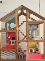 Houten Hema poppenhuis incl meubeltjes, Kinderen en Baby's, Speelgoed | Poppenhuizen, Ophalen, Gebruikt, Poppenhuis