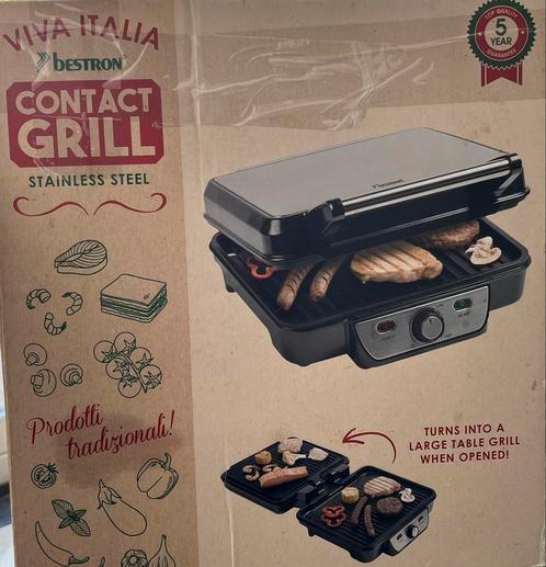 Bestron ASW318 contact grill, Witgoed en Apparatuur, Contactgrills, Zo goed als nieuw, Ophalen of Verzenden