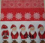 Servetten decoupage/bullet journal – kerstmannetjes C246x, Verzenden, Nieuw, Materiaal