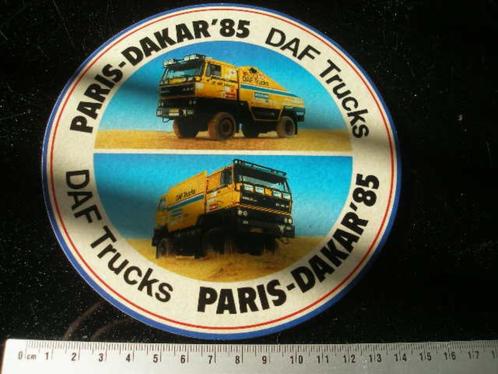 sticker Daf trucks paris - dakar 1985 parijs, Verzamelen, Stickers, Zo goed als nieuw, Auto of Motor, Verzenden
