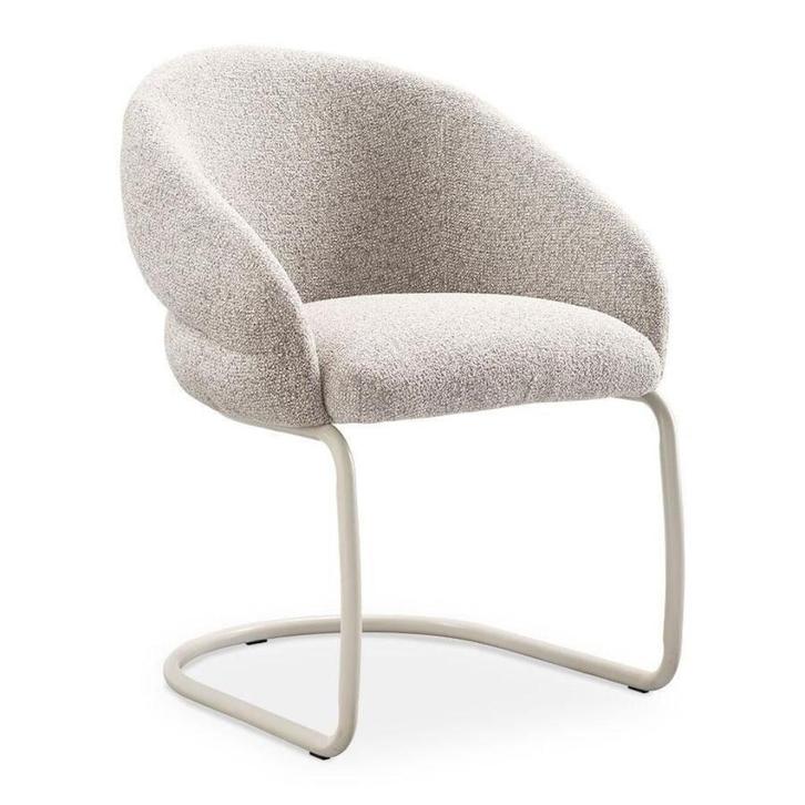 SETJE VAN 4 EETKAMERSTOELEN STERK AFGEPRIJSD, Huis en Inrichting, Stoelen, Nieuw, Vier, Metaal, Stof, Grijs, Ophalen