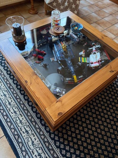 Salontafel, Huis en Inrichting, Tafels | Salontafels, Gebruikt, Minder dan 50 cm, 50 tot 100 cm, 50 tot 100 cm, Vierkant, Grenenhout