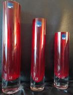 Set van 3 Leonardo glazen vazen - Rood, Ophalen of Verzenden, Minder dan 50 cm, Rood, Glas