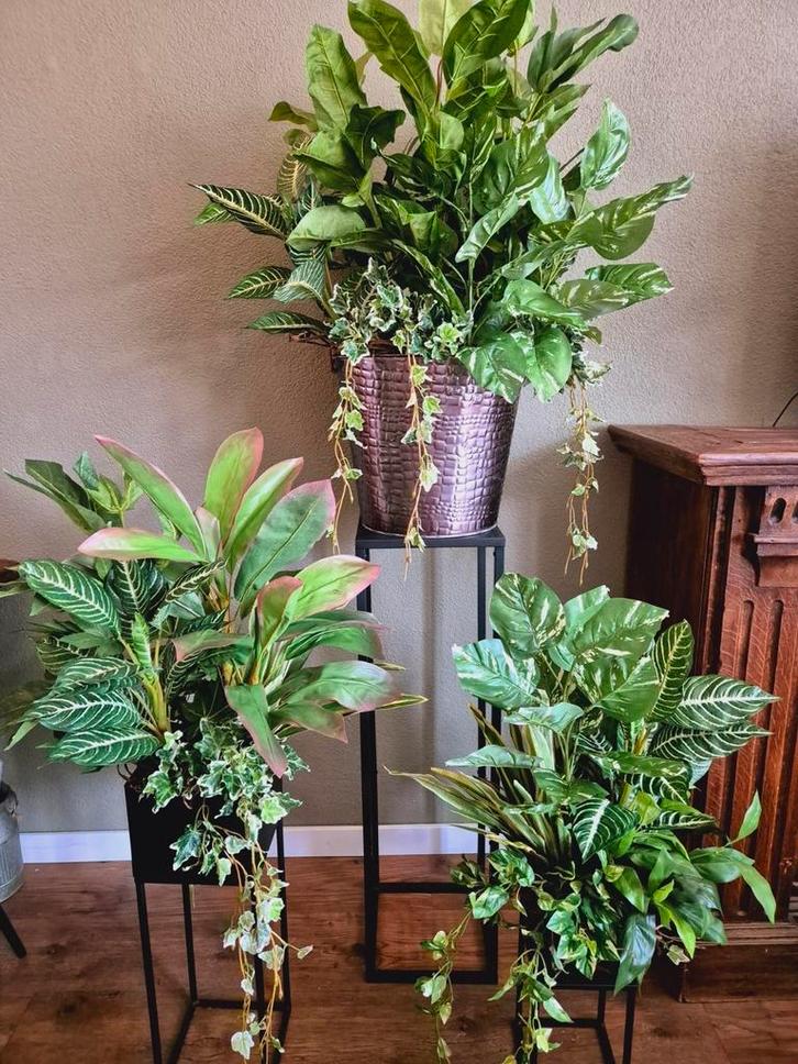 Grote partij kunstplanten plantenbakken, Huis en Inrichting, Woonaccessoires | Kunstplanten en Kunstbloemen, Zo goed als nieuw