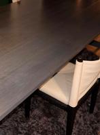 260 x 100 cm zwart geolied eiken tafel design VAN ROSSUM, 100 tot 150 cm, Eikenhout, 200 cm of meer, Ophalen of Verzenden