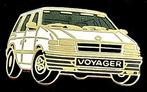 Chrysler Voyager- wit emaille, Verzenden, Nieuw, Transport, Speldje of Pin