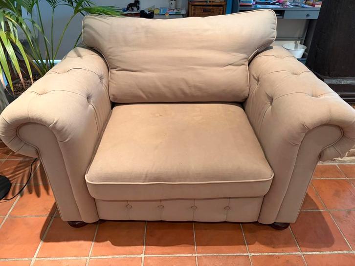 Loveseat te koop, Huis en Inrichting, Fauteuils, Gebruikt, Stof, 125 cm of meer, 75 tot 100 cm, Ophalen