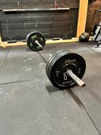 Olympische halterstang 20kg met gewichten, Sport en Fitness, Ophalen, Halterstangen