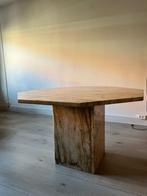 Travertin marmeren hexaxon tafel, Huis en Inrichting, Ophalen, Zo goed als nieuw, Rechthoekig, 100 tot 150 cm
