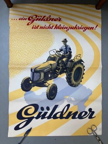 Poster Güldner tractor trekker geen folder brochure