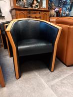 4 zwarte fauteuils, Huis en Inrichting, Fauteuils, Ophalen, Gebruikt, Minder dan 75 cm, 50 tot 75 cm