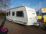 Fendt Diamant 550TG Enkele Bedden + Mover+ Airco+Luifel, Caravans en Kamperen, 7 tot 8 meter, Bedrijf, Fendt, Tot en met 4