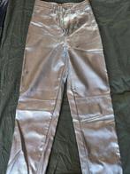Zilveren broek, Kleding | Dames, Broeken en Pantalons, Overige kleuren, Verzenden, Zo goed als nieuw, Maat 34 (XS) of kleiner