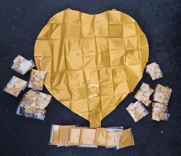 Gouden helium ballonnen foliumballon confetti jubileum jaarw beschikbaar voor biedingen