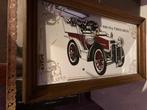 Man cave Reclamespiegel met lijst auto Turner Miesse 1904, Ophalen of Verzenden, Gebruikt, Reclamebord
