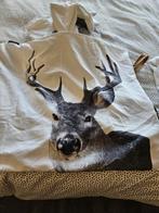 Dekbedovertrek met hertenprint - Ambiante, Wit, Dekbedovertrek, Tweepersoons, Ophalen of Verzenden