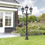 Buitenlantaarn 3-Lichts - Oude Waalwijk - 235 cm, Tuin en Terras, Buitenverlichting, Staande lamp, Ophalen of Verzenden, Licht-donker-sensor