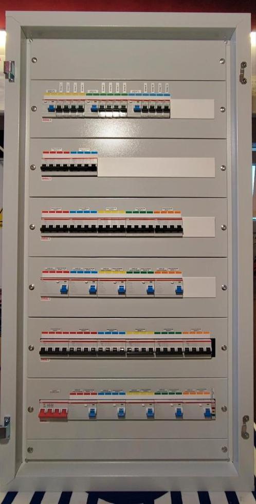 Verdeler met ABB componenten - 12 groepen + 11 kracht, Doe-het-zelf en Verbouw, Elektra en Kabels, Nieuw, Overige typen, Verzenden