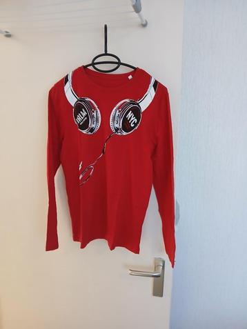  langarm truitje rode met koptelefoon 158/164 beschikbaar voor biedingen