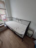 Eenpersoonsbed zwart spijlen, Ophalen, Gebruikt, 90 cm, Eenpersoons