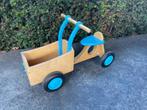 houten bakfiets kind loopauto loopfiets buitenspeelgoed kind, Kinderen en Baby's, Zo goed als nieuw, Loopfiets, Ophalen